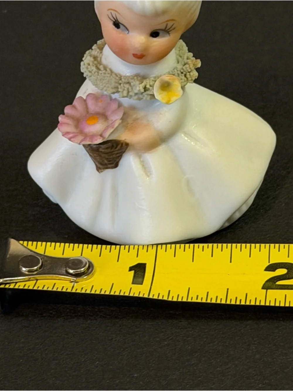 Vintage Napco Flower Girl of the Month October Pink Cosmos Bone China Figurine